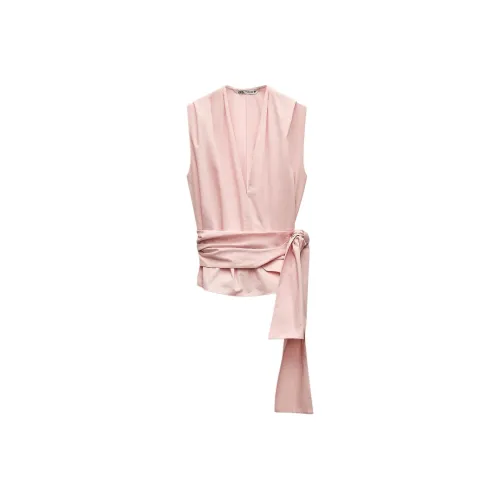 ZARA ZW Series Розовые Женские Т-рубашки