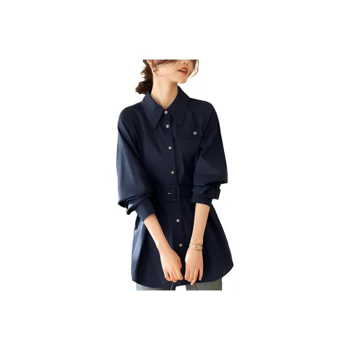 XWI Темно-синие Женские Рубашки