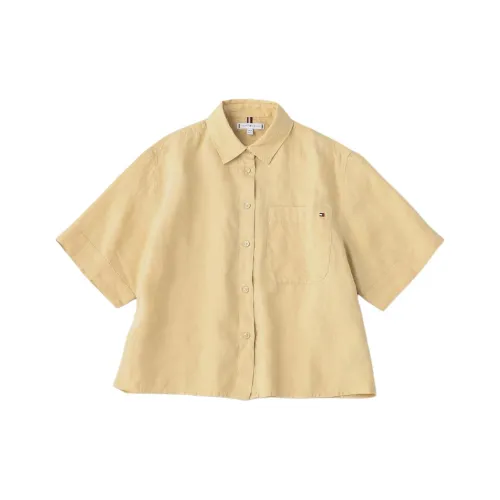 Tommy Hilfiger Linen SS Shirt Women's Beige
