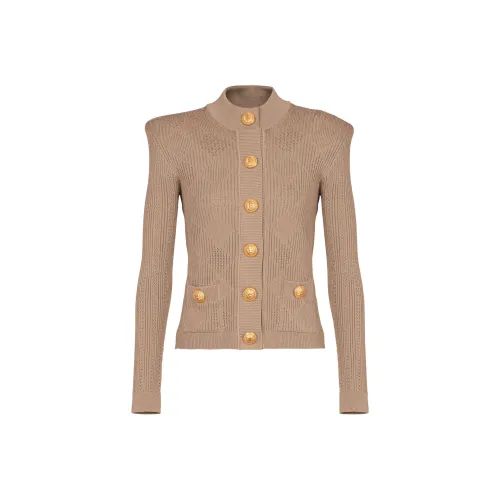 BALMAIN FW24 Трикотаж Женский Бежевый