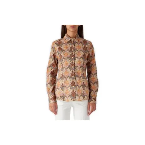 ETRO Женские рубашки цвета верблюжьего