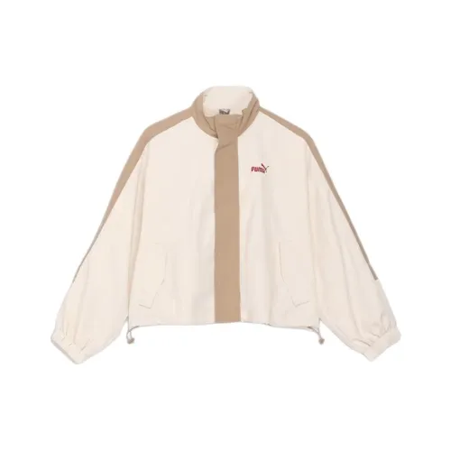 PUMA Ядерный HERITAGET7 Track FW24 one Line Ретро Куртки Женские Высокогорный Накопленный Снег