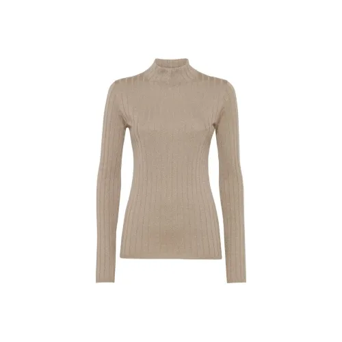BRUNELLO CUCINELLI SS24 Трикотаж Женский Песочный Бежевый