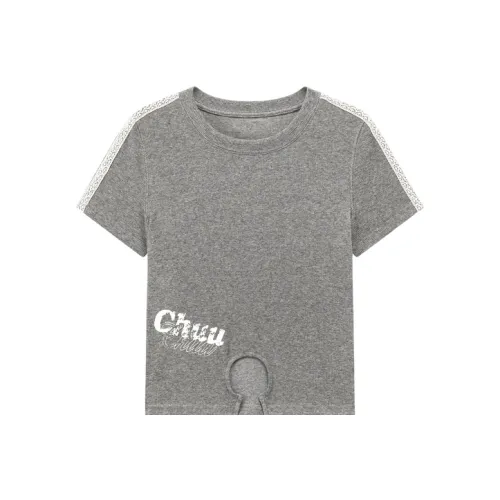 CHUU Темный вересковый серый Женские футболки