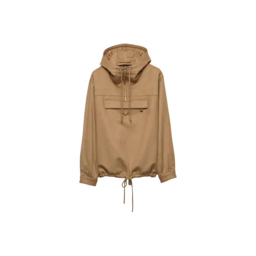 PRADA Толстовка Женская Верблюжий Коричневый