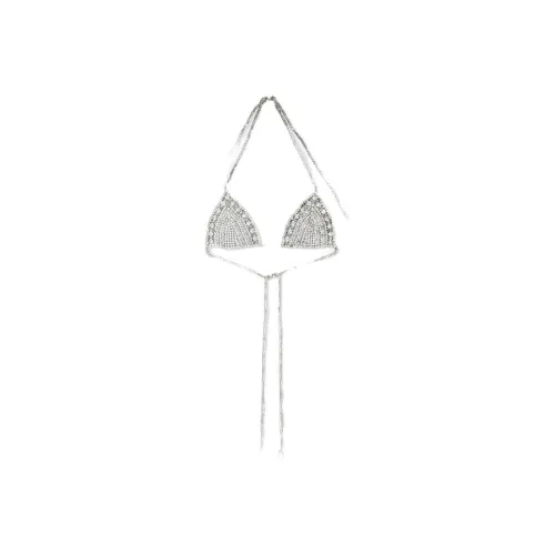 Burberry Без бретелей Топ Женская Серебряная