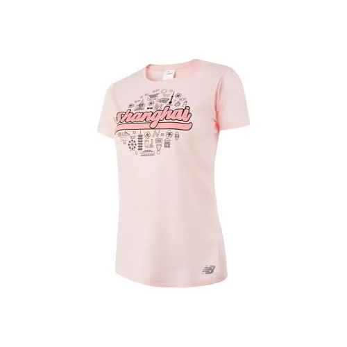 New Balance совместная футболка T Женская Розовая
