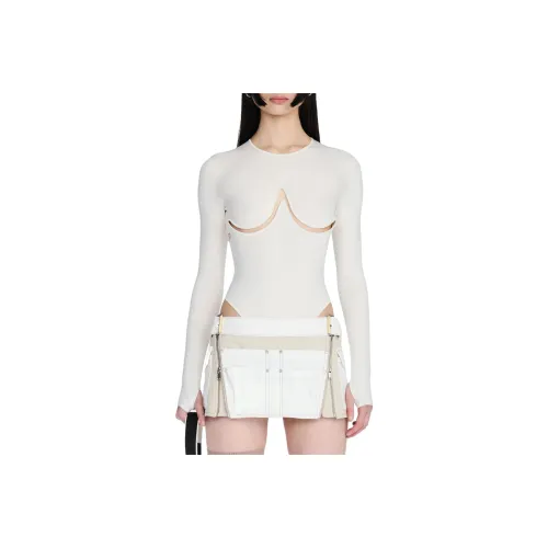 DION LEE SS24 Двойной комбинезон с бретелями и бюстгальтером женский цвет сливочный сливочный