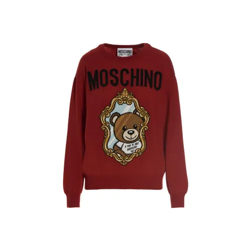 MOSCHINO FW22 Свободный крой Свитер Женский Красный