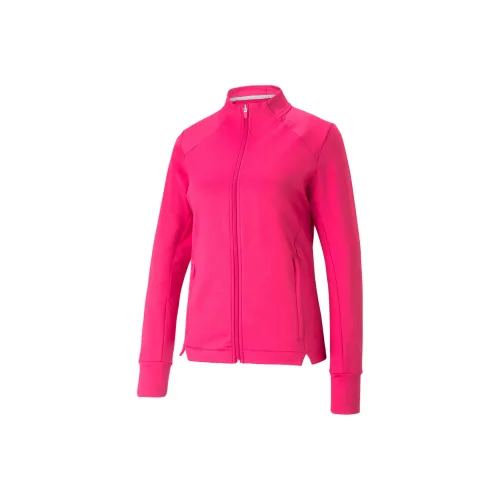 PUMA Куртка DE GOLF Полностью Зипованная Heather Женская Куртка Женская Розовый Красный