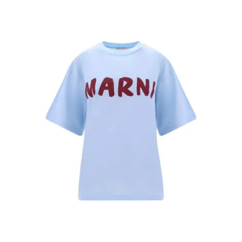 MARNI Небесно-голубые Женские Т-рубашки