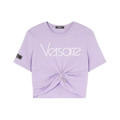 VERSACE T-рубашка Женская Светло-фиолетовая