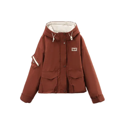 A paradise for awakening Куртка Женская Кирпично-красная