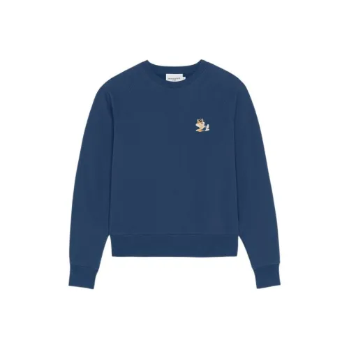 Maison Kitsune Maison Kitsune Back To Series Синий Женские Свитшоты