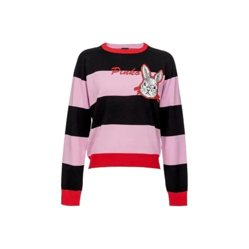PINKO Черно-розовый Женские кашемировые свитеры