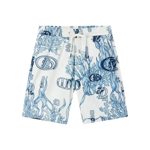 DILLO SS25 Повседневные шорты Мужские Небесно-голубой Растение