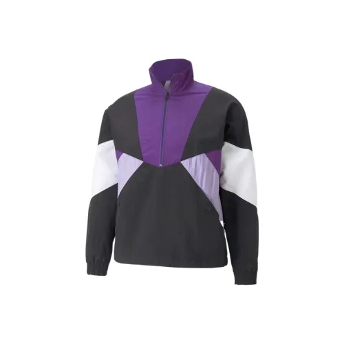 PUMA x LAUREN LONDON AMI Коллаборация Track Jacket Женская Черный Фиолетовый