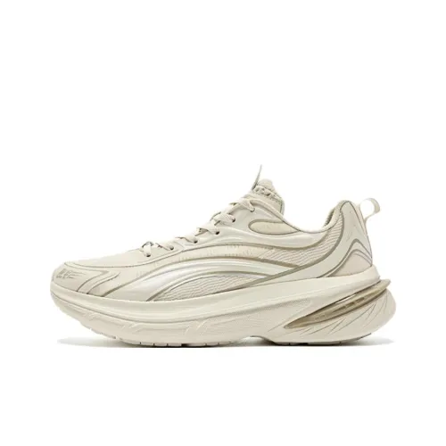 QIAODAN Амортизация Легкий Низкий Топ Повседневные Беговые Кроссовки Мужские Бежевые