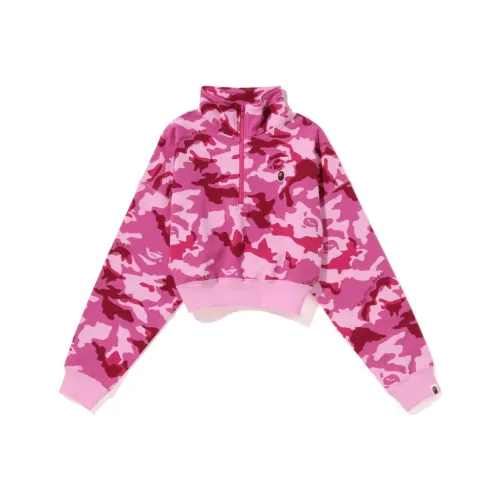 A BATHING APE Розовый PKX Женские Свитшоты