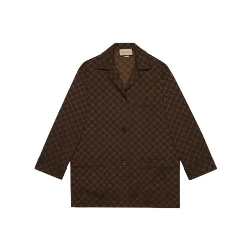 GUCCI Темно-кофейные Женские Рубашки