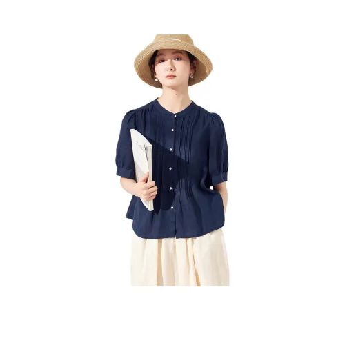 ZIMO Темно-синие Женские Рубашки