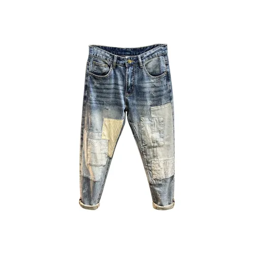 YUQIAN Синие Унисекс Джинсы