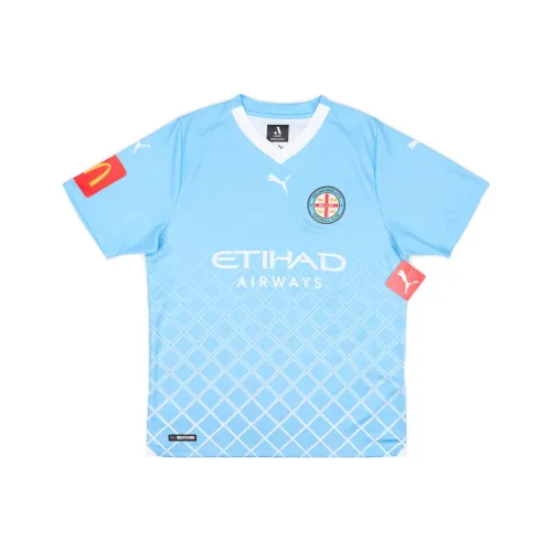 PUMA Домашний 2023 24 Мельбурн Городской Футбол Джерси Унисекс Light Синий