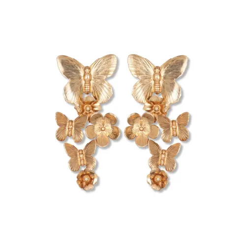 Jennifer Behr 18К Золото Покрытые Серьги из Латунь Женские Золотые