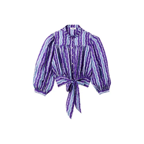 SANDRO Фиолетовые Женские Рубашки