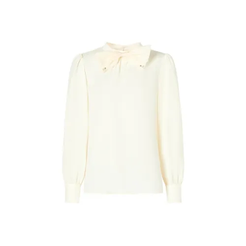 JZ. ANNAKRO Шифон Рубашка Женская Бежевая Желтая