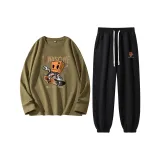 Скоростной скейтборд чайного коричневого цвета + коробка маленького монстра K черного цвета