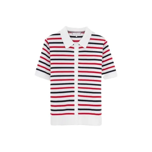 Tommy Hilfiger Красный белый синий OFN Женское Поло