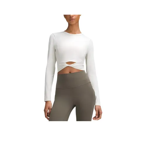 lululemon Nulu™Cropped Collection Рубашка Женская Костяной Белый