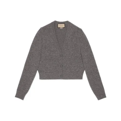 GUCCI Серый Женские Кашемировые Свитеры