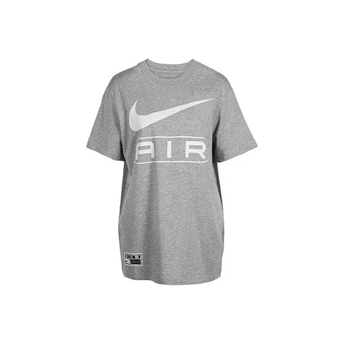 Nike Т-рубашка с рукавом женская с оборванным плечом серая