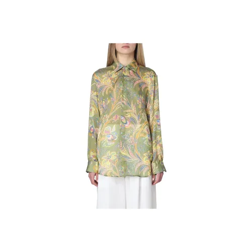 ETRO Зеленые Женские Рубашки