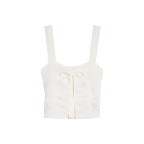 CELINE SS24 Топ на бретелях Женский Экрю