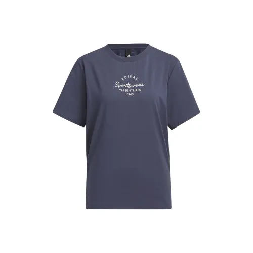 Adidas Темно-синие Женские Футболки