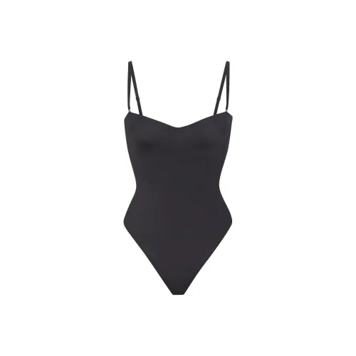 SKIMS Тень Llft Stralght Шея Bodysuit Комбинезон Женские ONYX Оникс