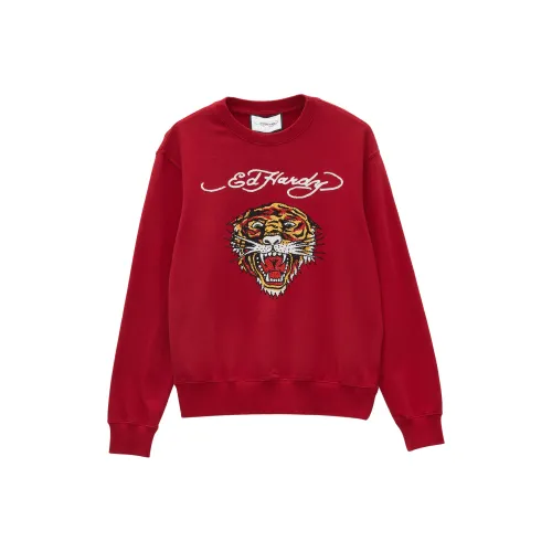 Ed Hardy Свитшот Женский Китайский Красный