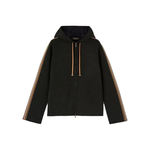 Loro Piana The Чемодан Stripe Bomber Куртка Куртки Пальто Женские Черный