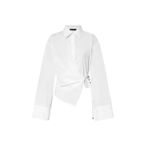 MO CO Отбеленный Белый Женские Рубашки