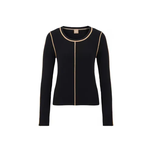 HUGO BOSS Черные Женские Кашемировые Свитеры