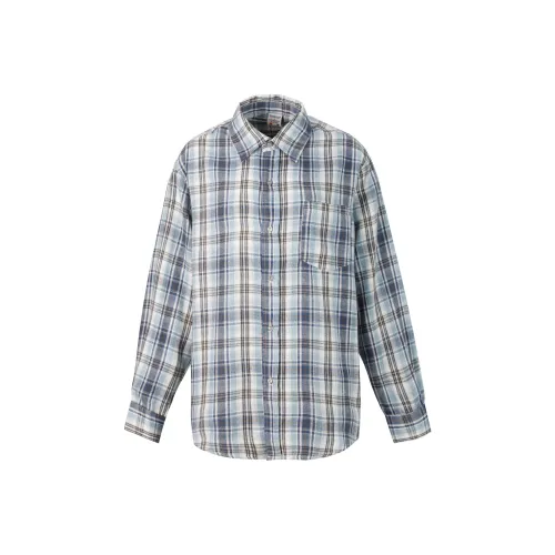 TENPSEN Небесно-голубые Женские Рубашки