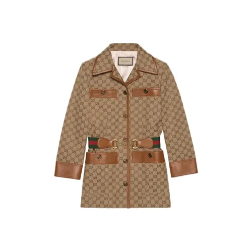 GUCCI Женские куртки цвета верблюжий