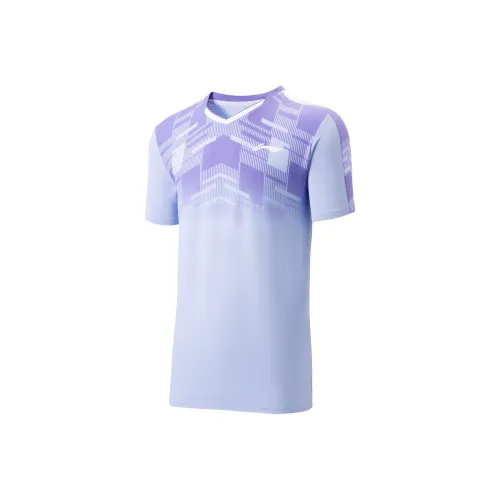 LINING Badminton Series Бадминтон Джерси Унисекс Фиолетовый Синий Фиолетовый