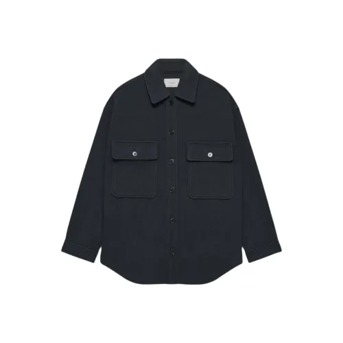 ARITZIA FW24 WILFRED Yvonne Мериносовая шерсть Куртка Куртки Пальто Женские Темно-ночной Темно-синий Темно-ночной Морской