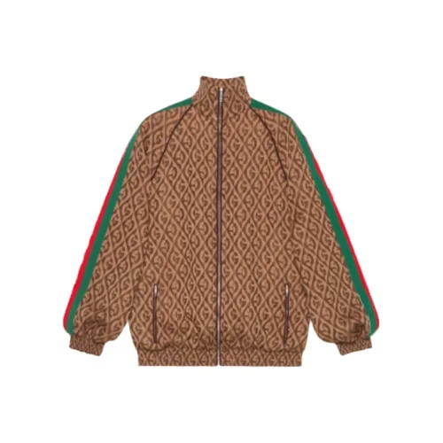 GUCCI Коричневые Цветочные Женские Куртки