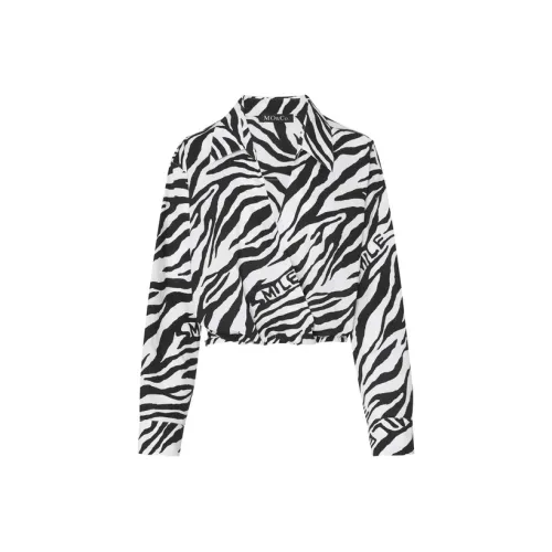 MO&CO Черно-белая панда Тигровый принт Женские рубашки