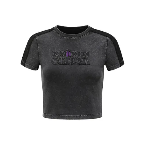 FENG CHEN WANG D.Desirable Co Branded Модель Черный Женские Т-рубашки